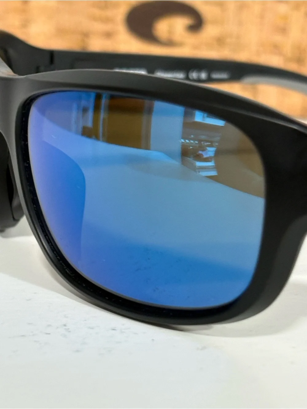 Costa Del Mar Clipperton Polarized Sunglasses - Matte Black / Blue Mirror (58mm)